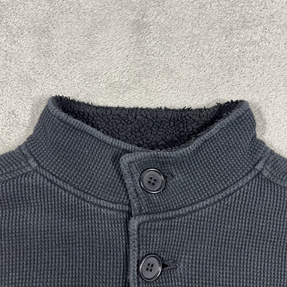 John Varvatos Waffle Knit Chore Jacket Mens Large Fleece Linner Elbow Patches - Picture 4 of 14